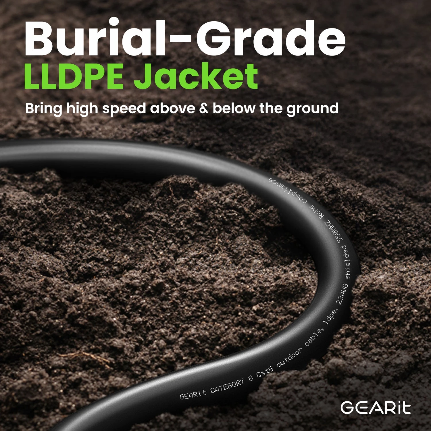 Cat6 Outdoor Ethernet Cable - 23AWG LLDPE Weatherproof Jacket S/FTP Direct Burial(Gearit Cat6 Outdoor Cable Waterproof Direct Burial 23awg Cat 6 Ethernet Ftp Foil Twisted Pair Shielded Lldpe Waterproof And Uv Resistant) 3 Cat6 Outdoor Ethernet Cable - 23AWG LLDPE Weatherproof Jacket S/FTP Direct Burial(Gearit Cat6 Outdoor Cable Waterproof Direct Burial 23awg Cat 6 Ethernet Ftp Foil Twisted Pair Shielded Lldpe Waterproof And Uv Resistant) - Image 3