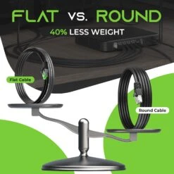 Black Cat7 Flat Outdoor Ethernet Cable(Cat7 Flat Outdoor Ethernet Cable) -GEARit Store GI CAT7 FLT OUT LDPE BK 06 6e61a3dc 780f 4230 9e6c b4424afaaed1