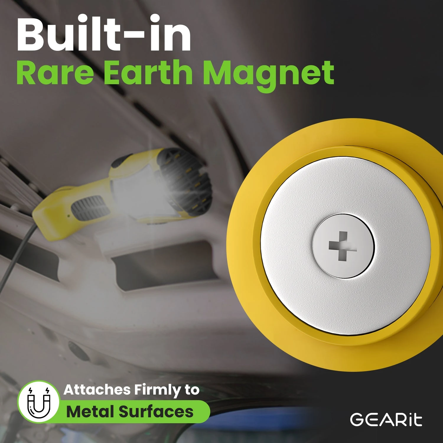 1200 Lumen COB LED Work Light With Long Extension Cable, Yellow(Gearit Led Cob Work Light 1200 Lumen Extra Long 16 Gauge Sjtw Indoor Outdoor Extension Cable) 5 1200 Lumen COB LED Work Light With Long Extension Cable, Yellow(Gearit Led Cob Work Light 1200 Lumen Extra Long 16 Gauge Sjtw Indoor Outdoor Extension Cable) - Image 5