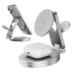 GEARit 3-in-1 15W MagSafe Wireless Charger Station(Gearit 3 In 1 Magsafe Wireless Charger Station)