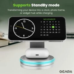 GEARit 3-in-1 15W MagSafe Wireless Charger Station(Gearit 3 In 1 Magsafe Wireless Charger Station) -GEARit Store GI CS20W 3D WH 7