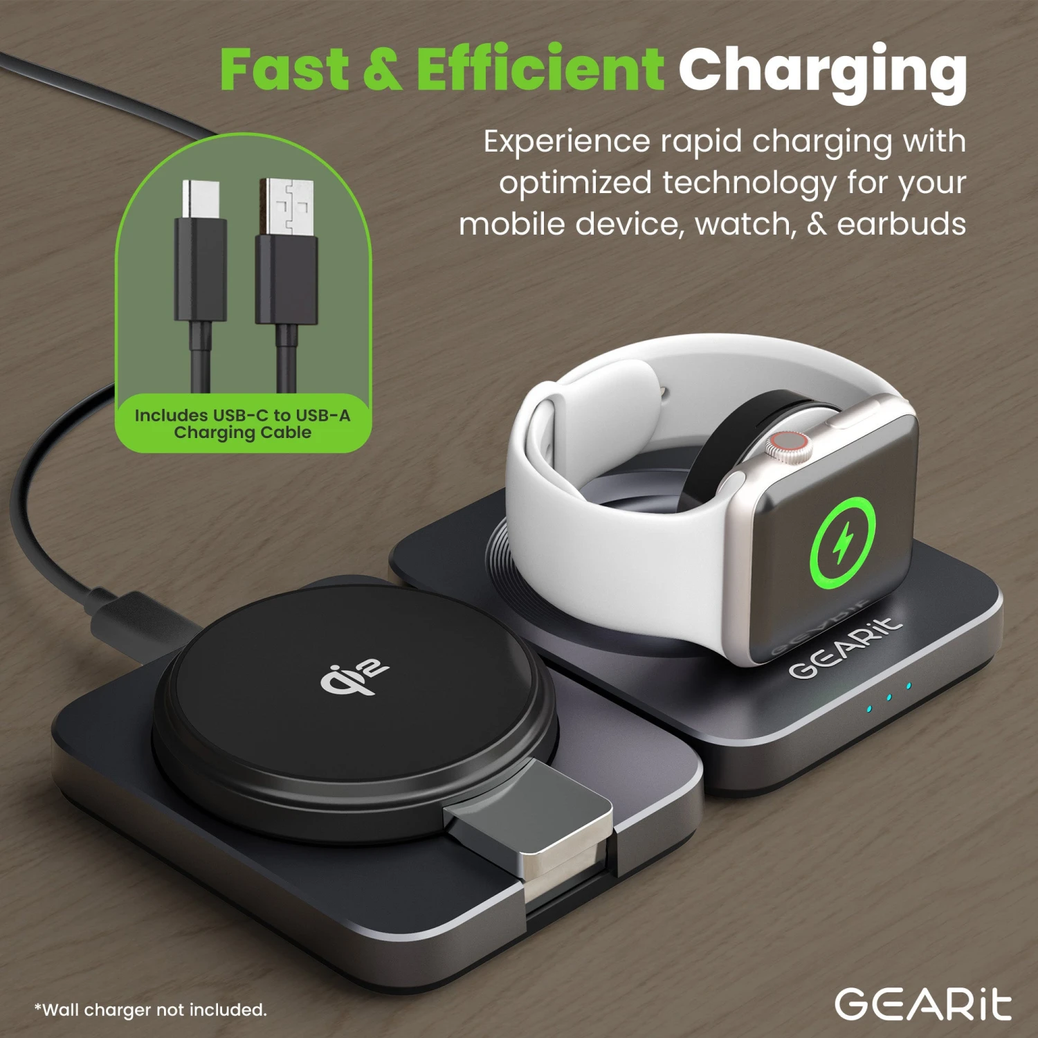 GEARit 3-in-1 Qi2 MagSafe Wireless Charging Station(Gearit 3 In 1 Qi2 Magsafe Wireless Charging Station) 2 GEARit 3-in-1 Qi2 MagSafe Wireless Charging Station(Gearit 3 In 1 Qi2 Magsafe Wireless Charging Station) - Image 2