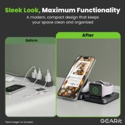 GEARit 3-in-1 Qi2 MagSafe Wireless Charging Station(Gearit 3 In 1 Qi2 Magsafe Wireless Charging Station) 11 GEARit 3-in-1 Qi2 MagSafe Wireless Charging Station(Gearit 3 In 1 Qi2 Magsafe Wireless Charging Station) -GEARit Store GI CS25W 3D BK 4