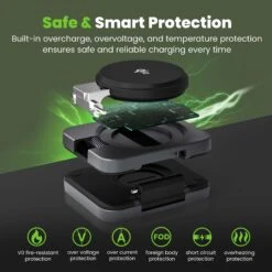 GEARit 3-in-1 Qi2 MagSafe Wireless Charging Station(Gearit 3 In 1 Qi2 Magsafe Wireless Charging Station) 14 GEARit 3-in-1 Qi2 MagSafe Wireless Charging Station(Gearit 3 In 1 Qi2 Magsafe Wireless Charging Station) -GEARit Store GI CS25W 3D BK 7