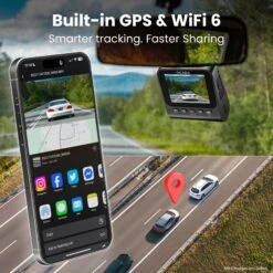 GEARit 4K Dual Dash Cam Front & Rear With WiFi GPS Night Vision 64GB Included(Gearit 4k Dual Dash Cam Front Rear With Wifi Gps Night Vision 64gb Included) -GEARit Store GI DASH 2CH 4K BK 4