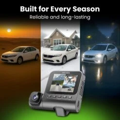 GEARit 3-Channel 4K Dash Cam - Front, Inside & Rear With GPS & Night Vision, 64GB Included(Gearit 4k Dual Dash Cam Front Rear With Wifi Gps Night Vision 64gb Included Copy) -GEARit Store GI DASH 3CH 4K BK 8