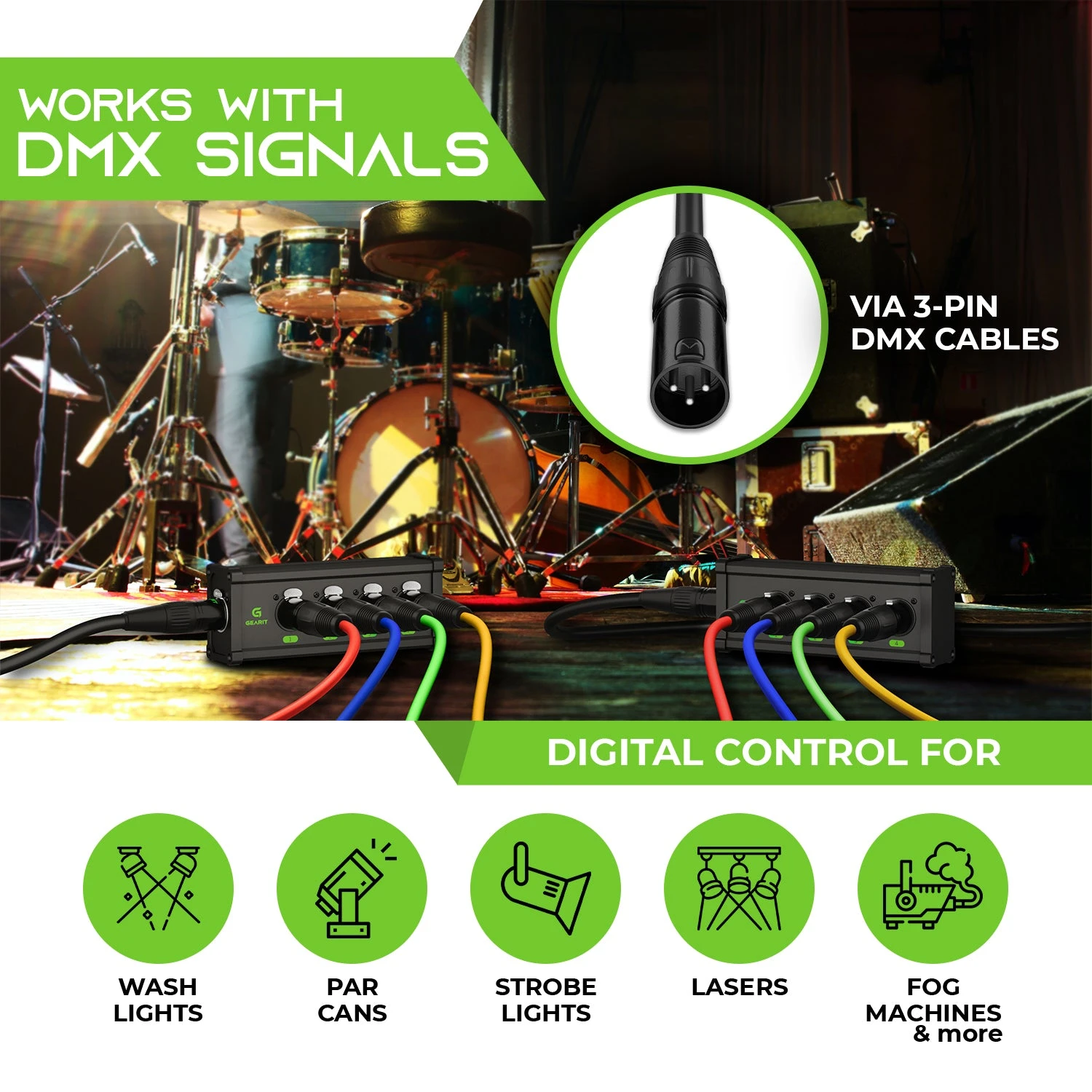 4 Channel 3-Pin XLR/DMX/AES-EBU Over Ethercon RJ45 Network Extender(Gearit 4 Channel Multi Network 3 Pin Xlr Dmx Aes Ebu To Ethercon Compatible Rj45 Cat5 Cat6 Ethernet Extender For Live Stage Sound Lighting Audio Recording Studio 1 Pair 4 Xlr Male 4 Xlr Female) 4 4 Channel 3-Pin XLR/DMX/AES-EBU Over Ethercon RJ45 Network Extender(Gearit 4 Channel Multi Network 3 Pin Xlr Dmx Aes Ebu To Ethercon Compatible Rj45 Cat5 Cat6 Ethernet Extender For Live Stage Sound Lighting Audio Recording Studio 1 Pair 4 Xlr Male 4 Xlr Female) - Image 4