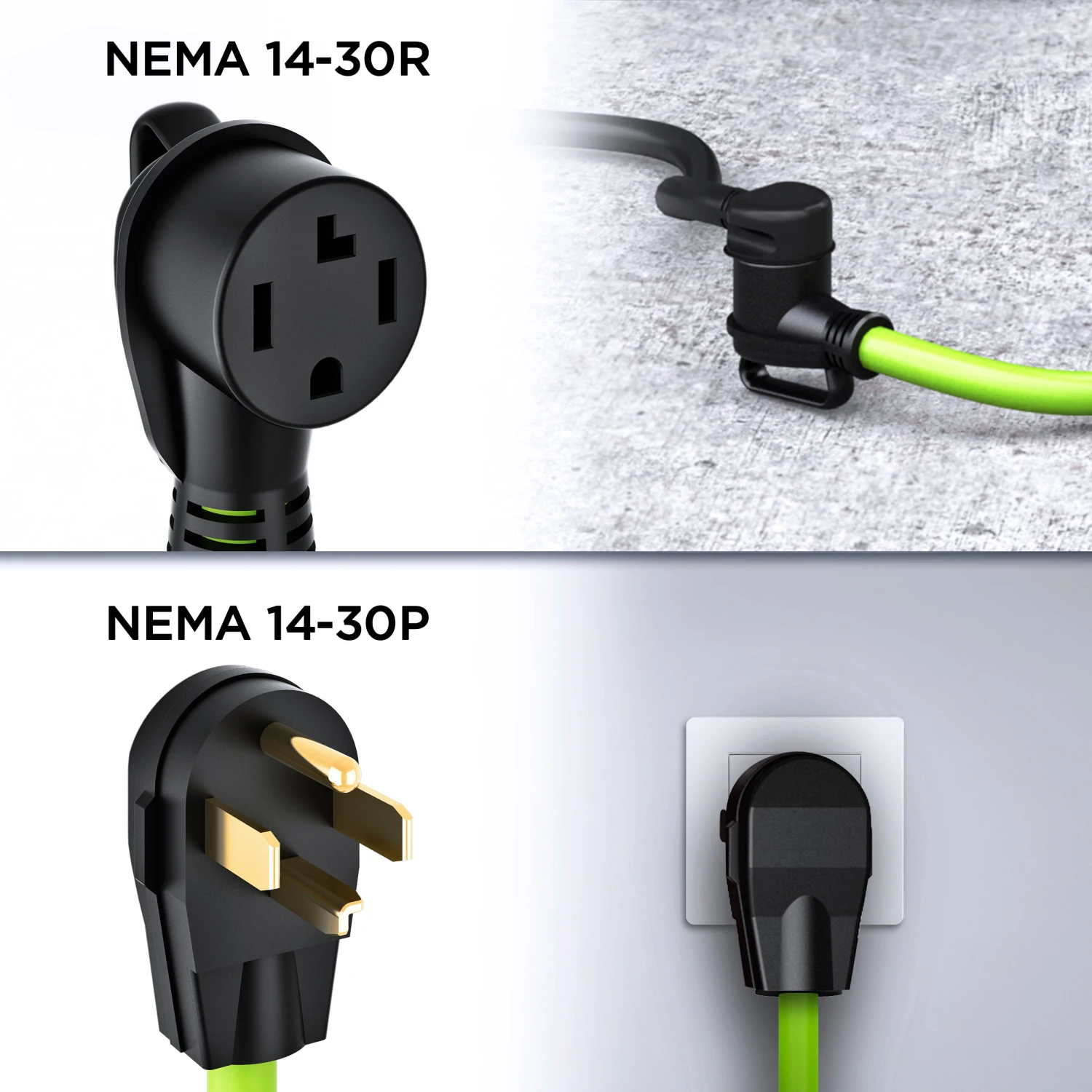 30-Amp 10/4 AWG NEMA 14-30P To 14-30R STW EV Power Cable(Gearit 30 Amp 10 4 Awg Nema 14 30p To 14 30r Stw Ev Power Cable) 2 30-Amp 10/4 AWG NEMA 14-30P To 14-30R STW EV Power Cable(Gearit 30 Amp 10 4 Awg Nema 14 30p To 14 30r Stw Ev Power Cable) - Image 2