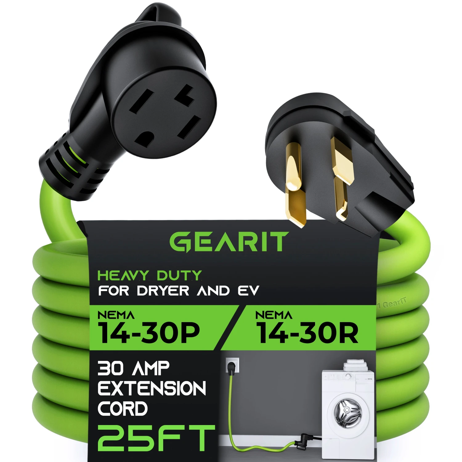 30-Amp 10/4 AWG NEMA 14-30P To 14-30R STW EV Power Cable(Gearit 30 Amp 10 4 Awg Nema 14 30p To 14 30r Stw Ev Power Cable) 9 30-Amp 10/4 AWG NEMA 14-30P To 14-30R STW EV Power Cable(Gearit 30 Amp 10 4 Awg Nema 14 30p To 14 30r Stw Ev Power Cable) - Image 9