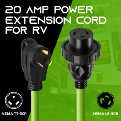 20 Amp NEMA TT-30P To L5-30R Power Extension Cord Adapter - Twist Locking STW 10AWG 3C(30 Amp Nema Tt 30p To L5 30r Power Extension Cord Adapter Twist Locking Stw 10awg 3c) 34 20 Amp NEMA TT-30P To L5-30R Power Extension Cord Adapter - Twist Locking STW 10AWG 3C(30 Amp Nema Tt 30p To L5 30r Power Extension Cord Adapter Twist Locking Stw 10awg 3c) -GEARit Store GI EXT TT30P L530R F 2 1 da5be251 8a2c 40c5 bec6 e9a4c90133d1