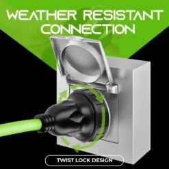 30 Amp NEMA TT-30P To L5-30R Power Extension Cord Adapter - Twist Locking STW 10AWG 3C(Copy Of 30 Amp Nema Tt 30p To L5 30r Power Extension Cord Adapter Twist Locking Stw 10awg 3c) 10 30 Amp NEMA TT-30P To L5-30R Power Extension Cord Adapter - Twist Locking STW 10AWG 3C(Copy Of 30 Amp Nema Tt 30p To L5 30r Power Extension Cord Adapter Twist Locking Stw 10awg 3c) -GEARit Store GI EXT TT30P L530R F 3