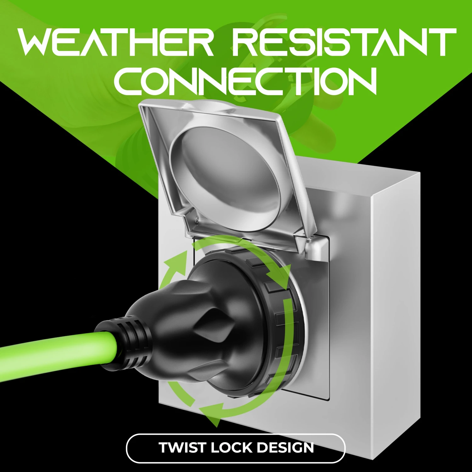 30 Amp NEMA TT-30P To L5-30R Power Extension Cord Adapter - Twist Locking STW 10AWG 3C(Copy Of 30 Amp Nema Tt 30p To L5 30r Power Extension Cord Adapter Twist Locking Stw 10awg 3c) 8 30 Amp NEMA TT-30P To L5-30R Power Extension Cord Adapter - Twist Locking STW 10AWG 3C(Copy Of 30 Amp Nema Tt 30p To L5 30r Power Extension Cord Adapter Twist Locking Stw 10awg 3c) - Image 8