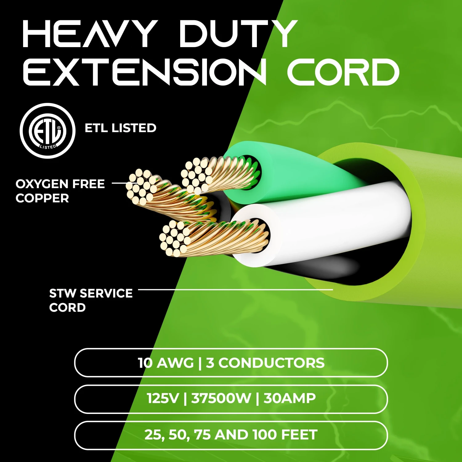 30 Amp NEMA TT-30P To L5-30R Power Extension Cord Adapter - Twist Locking STW 10AWG 3C(Copy Of 30 Amp Nema Tt 30p To L5 30r Power Extension Cord Adapter Twist Locking Stw 10awg 3c) 4 30 Amp NEMA TT-30P To L5-30R Power Extension Cord Adapter - Twist Locking STW 10AWG 3C(Copy Of 30 Amp Nema Tt 30p To L5 30r Power Extension Cord Adapter Twist Locking Stw 10awg 3c) - Image 4