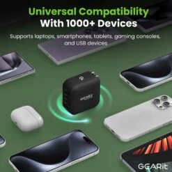 100W USB-C Super Fast GaN Charger(100w Usb C Super Fast Gan Charger) -GEARit Store GI GC100W C3A1 BK 7