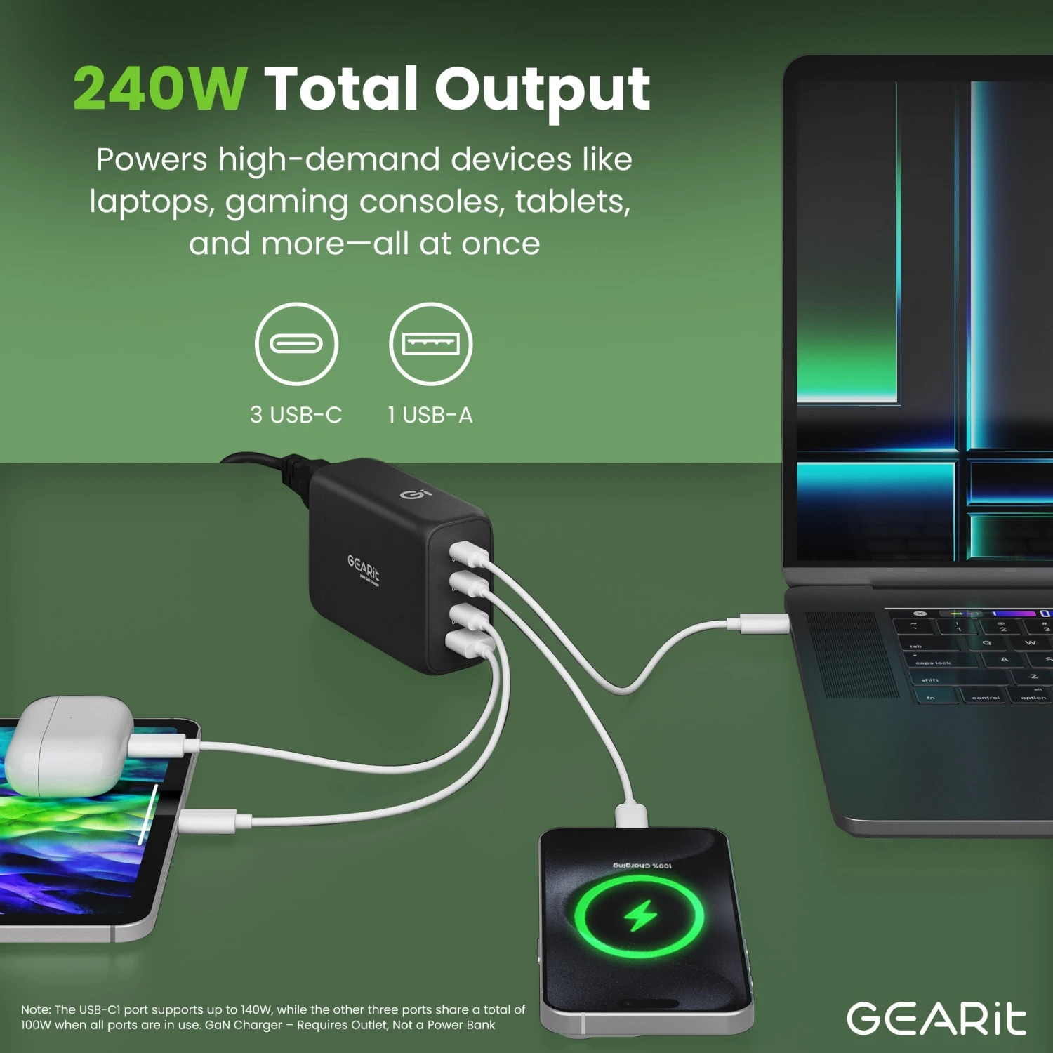 240W USB-C Super Fast GaN Charger(240w Usb C Super Fast Gan Charger) 3 240W USB-C Super Fast GaN Charger(240w Usb C Super Fast Gan Charger) - Image 3