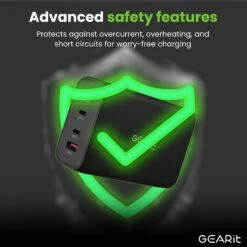 240W USB-C Super Fast GaN Charger(240w Usb C Super Fast Gan Charger) 11 240W USB-C Super Fast GaN Charger(240w Usb C Super Fast Gan Charger) -GEARit Store GI GC240W C3A1 BK 4