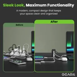 240W USB-C Super Fast GaN Charger(240w Usb C Super Fast Gan Charger) 13 240W USB-C Super Fast GaN Charger(240w Usb C Super Fast Gan Charger) -GEARit Store GI GC240W C3A1 BK 6