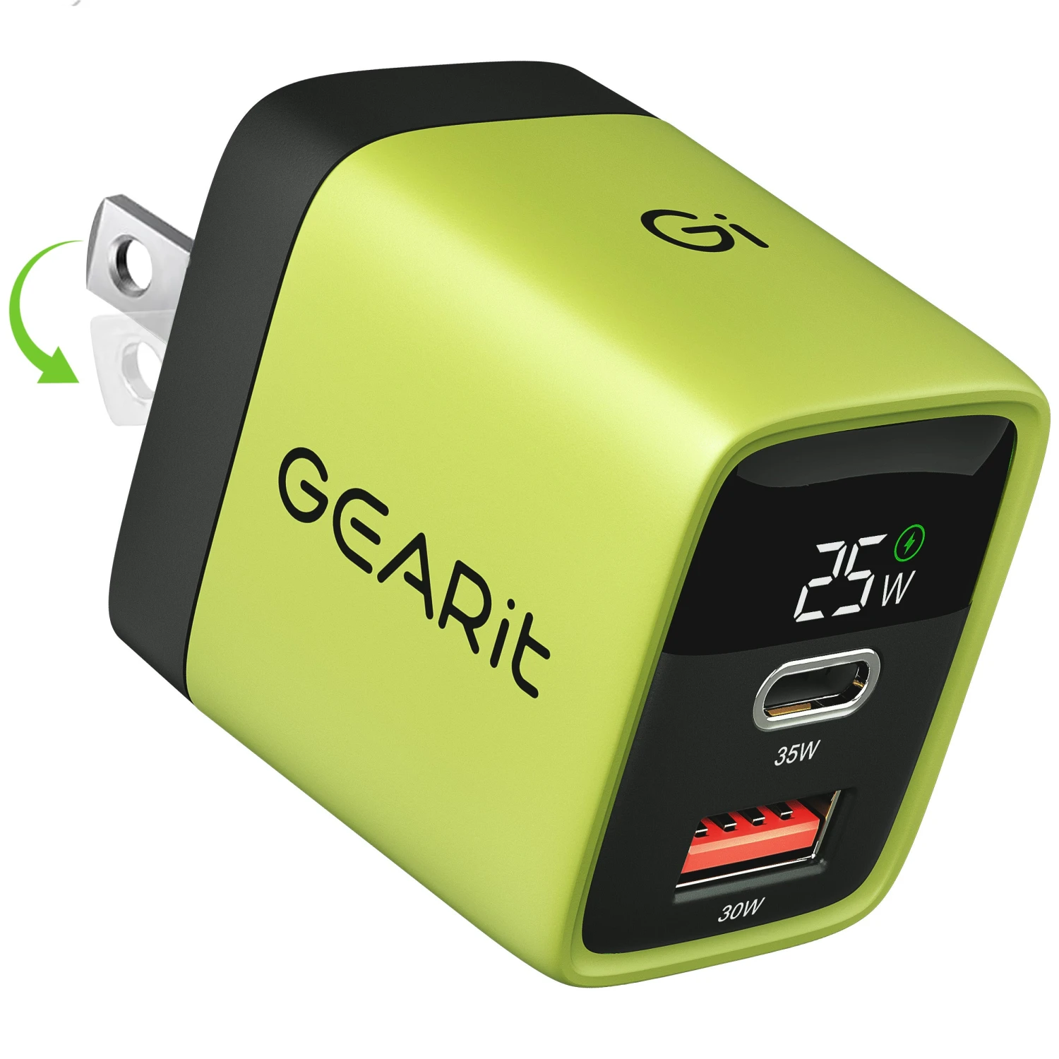 GEARit Lifestyle Series - 35W USB C GaN Charger 2 Port W/ Smart Display(Gearit Lifestyle Series 35w Usb C Gan Charger 2 Port W Smart Display) 1 GEARit Lifestyle Series - 35W USB C GaN Charger 2 Port W/ Smart Display(Gearit Lifestyle Series 35w Usb C Gan Charger 2 Port W Smart Display)