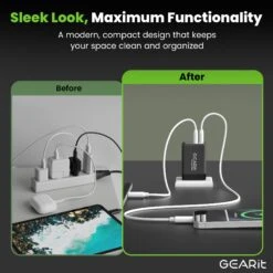 48W USB-C Super Fast GaN Charger(48w Usb C Super Fast Gan Charger 1) 22 48W USB-C Super Fast GaN Charger(48w Usb C Super Fast Gan Charger 1) -GEARit Store GI GC48W C2 BK 7