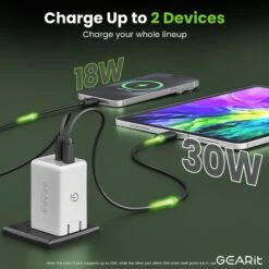 48W USB-C Super Fast GaN Charger(48w Usb C Super Fast Gan Charger 1) 26 48W USB-C Super Fast GaN Charger(48w Usb C Super Fast Gan Charger 1) -GEARit Store GI GC48W C2 WH 3