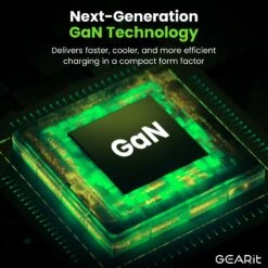 65W USB-C Super Fast GaN Charger(65w Usb C Super Fast Gan Charger) -GEARit Store GI GC65W C2A1 BK 4