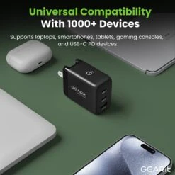 65W USB-C Super Fast GaN Charger(65w Usb C Super Fast Gan Charger) -GEARit Store GI GC65W C2A1 BK 5