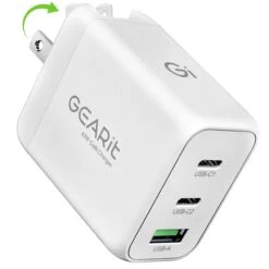 65W USB-C Super Fast GaN Charger(65w Usb C Super Fast Gan Charger) -GEARit Store GI GC65W C2A1 WH