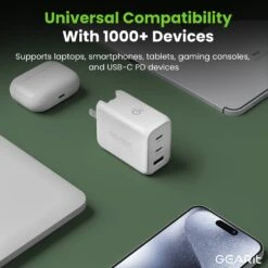 65W USB-C Super Fast GaN Charger(65w Usb C Super Fast Gan Charger) -GEARit Store GI GC65W C2A1 WH 5