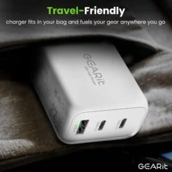 65W USB-C Super Fast GaN Charger(65w Usb C Super Fast Gan Charger) -GEARit Store GI GC65W C2A1 WH 7