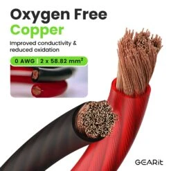 1/0 Gauge OFC Ground Wire - 0AWG Electrical Power Cable - 25 Feet(1 0 Gauge Ofc Ground Wire 0awg Electrical Power Cable) -GEARit Store GI GRD 0G OFC BR F 2