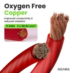 1/0 Gauge OFC Ground Wire - 0AWG Electrical Power Cable - 25 Feet(1 0 Gauge Ofc Ground Wire 0awg Electrical Power Cable) -GEARit Store GI GRD 0G OFC RD F 2