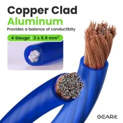 4 Gauge CCA Electrical Power Ground Wire, 25 Feet(Gearit 4 Gauge Wire Cca Primary Electrical Automotive Power Ground Wire) -GEARit Store GI GRD 4G CC 25F BL 1