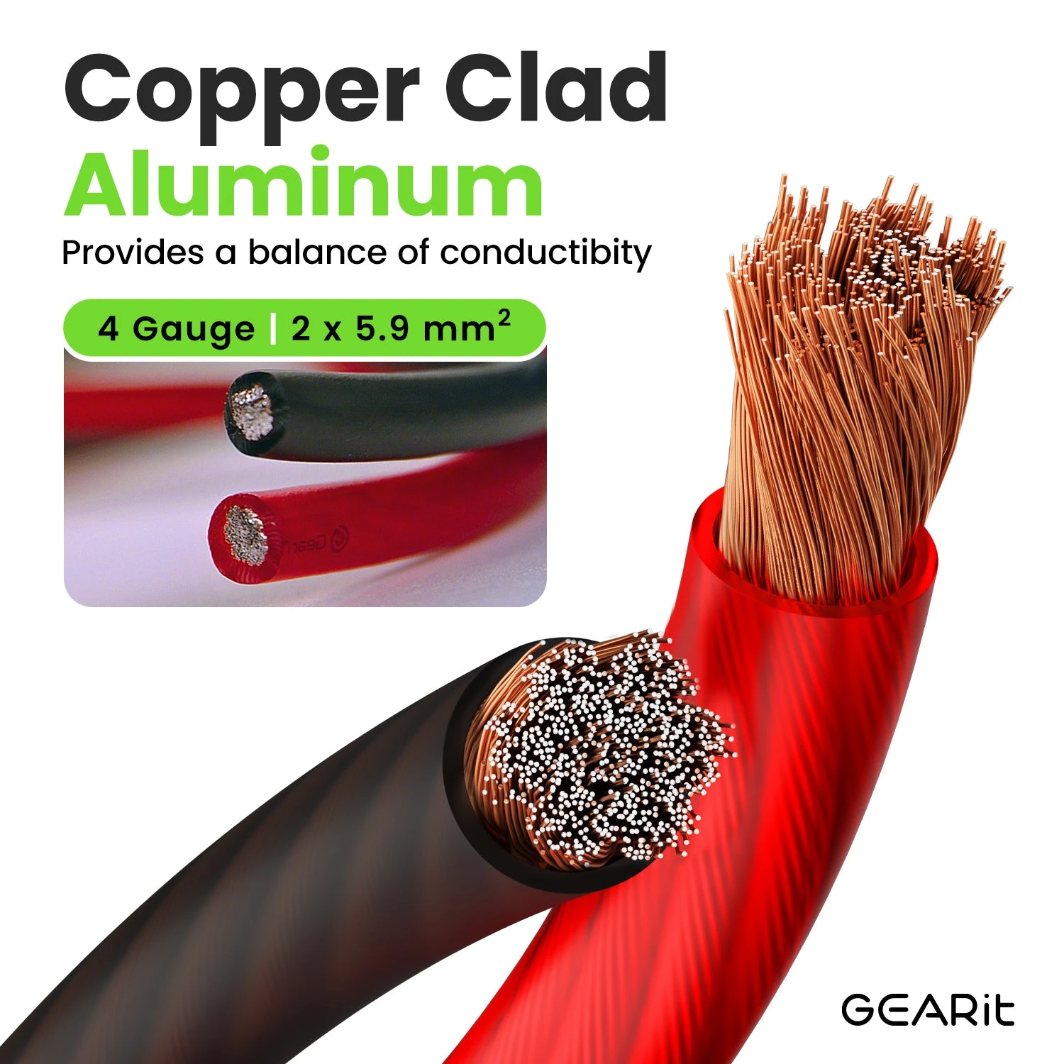 4 Gauge CCA Electrical Power Ground Wire, 50 Feet(Gearit 4 Gauge Wire Cca Primary Electrical Automotive Power Ground Wire 50 Feet) 2 4 Gauge CCA Electrical Power Ground Wire, 50 Feet(Gearit 4 Gauge Wire Cca Primary Electrical Automotive Power Ground Wire 50 Feet) - Image 2