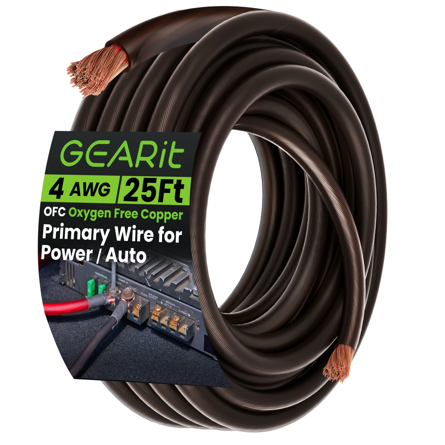 4 Gauge OFC Ground Wire - 4AWG Electrical Power Cable - 25 Feet(4 Gauge Ofc Ground Wire 4awg Electrical Power Cable 25 Feet) 1 4 Gauge OFC Ground Wire - 4AWG Electrical Power Cable - 25 Feet(4 Gauge Ofc Ground Wire 4awg Electrical Power Cable 25 Feet)