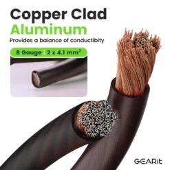 8 Gauge CCA Electrical Power Ground Wire, 25 Feet(Gearit 8 Gauge Wire Cca Primary Electrical Automotive Power Ground Wire 25 Feet) 37 8 Gauge CCA Electrical Power Ground Wire, 25 Feet(Gearit 8 Gauge Wire Cca Primary Electrical Automotive Power Ground Wire 25 Feet) -GEARit Store GI GRD 8G CC 25F BK 1