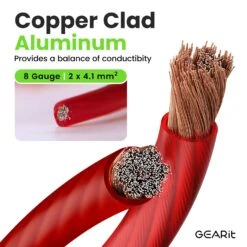 8 Gauge CCA Electrical Power Ground Wire, 50 Feet(Gearit 8 Gauge Wire Cca Primary Electrical Automotive Power Ground Wire 50 Feet) 29 8 Gauge CCA Electrical Power Ground Wire, 50 Feet(Gearit 8 Gauge Wire Cca Primary Electrical Automotive Power Ground Wire 50 Feet) -GEARit Store GI GRD 8G CC 25F RD 1 81b22091 d329 4b80 86d9 95119e2872c5