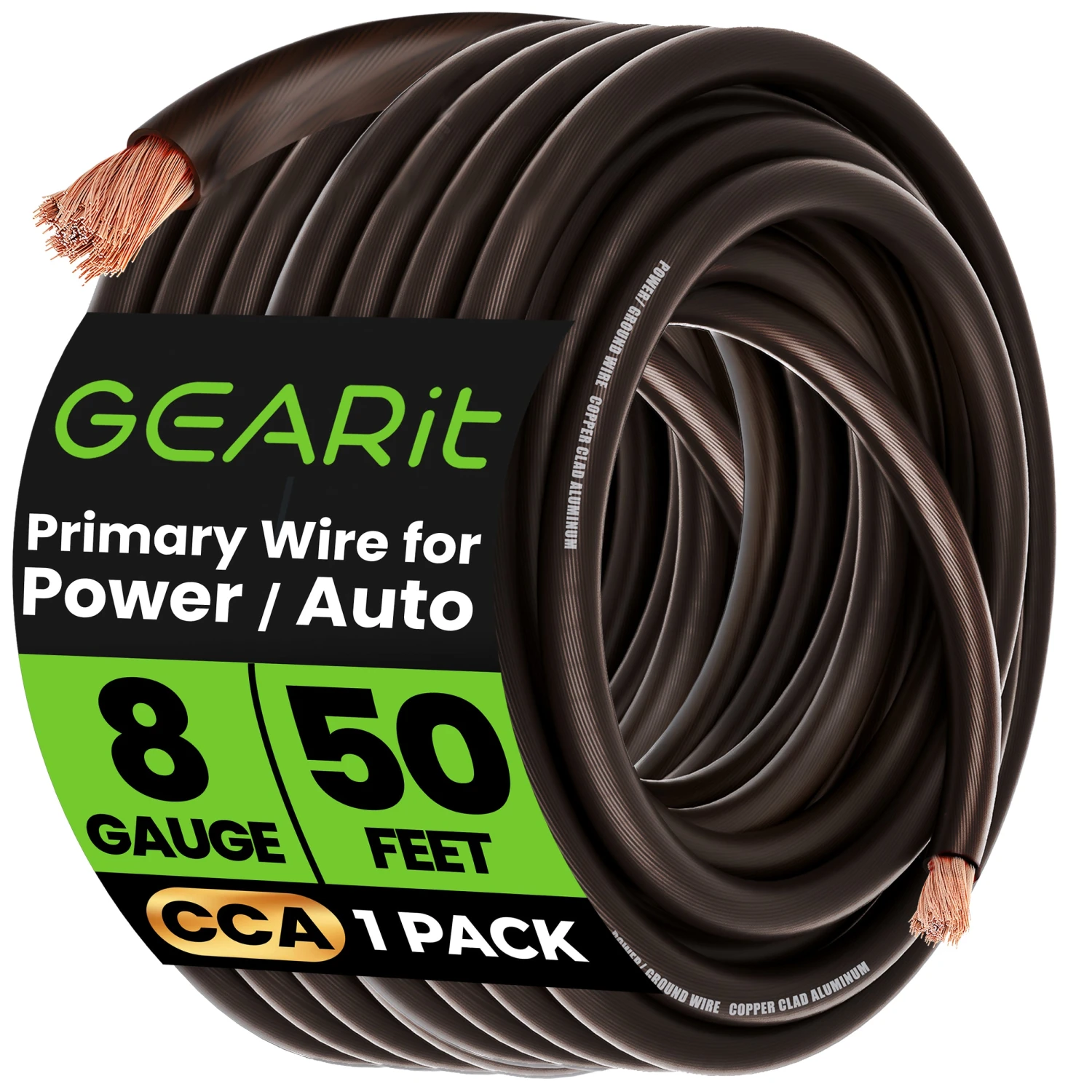 8 Gauge CCA Electrical Power Ground Wire, 50 Feet(Gearit 8 Gauge Wire Cca Primary Electrical Automotive Power Ground Wire 50 Feet) 1 8 Gauge CCA Electrical Power Ground Wire, 50 Feet(Gearit 8 Gauge Wire Cca Primary Electrical Automotive Power Ground Wire 50 Feet)