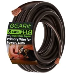 8 Gauge OFC Ground Wire - 8AWG Electrical Power Cable(8 Gauge Ofc Ground Wire 8awg Electrical Power Cable 25 Feet)