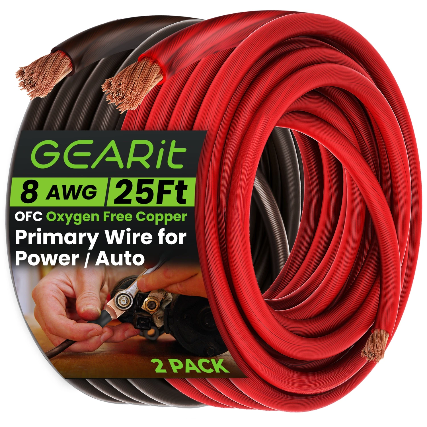 8 Gauge OFC Ground Wire - 8AWG Electrical Power Cable(8 Gauge Ofc Ground Wire 8awg Electrical Power Cable 25 Feet) 17 8 Gauge OFC Ground Wire - 8AWG Electrical Power Cable(8 Gauge Ofc Ground Wire 8awg Electrical Power Cable 25 Feet) - Image 17