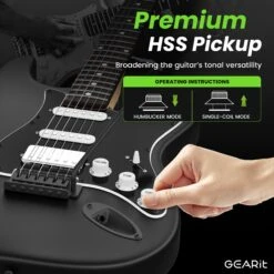 Canyon Series 39” Electric Guitar Starter Kit(Gi 150 Canyon Series 39 Electric Guitar Set W Amplifier) 36 Canyon Series 39” Electric Guitar Starter Kit(Gi 150 Canyon Series 39 Electric Guitar Set W Amplifier) -GEARit Store GI GTR CNYN BK 2