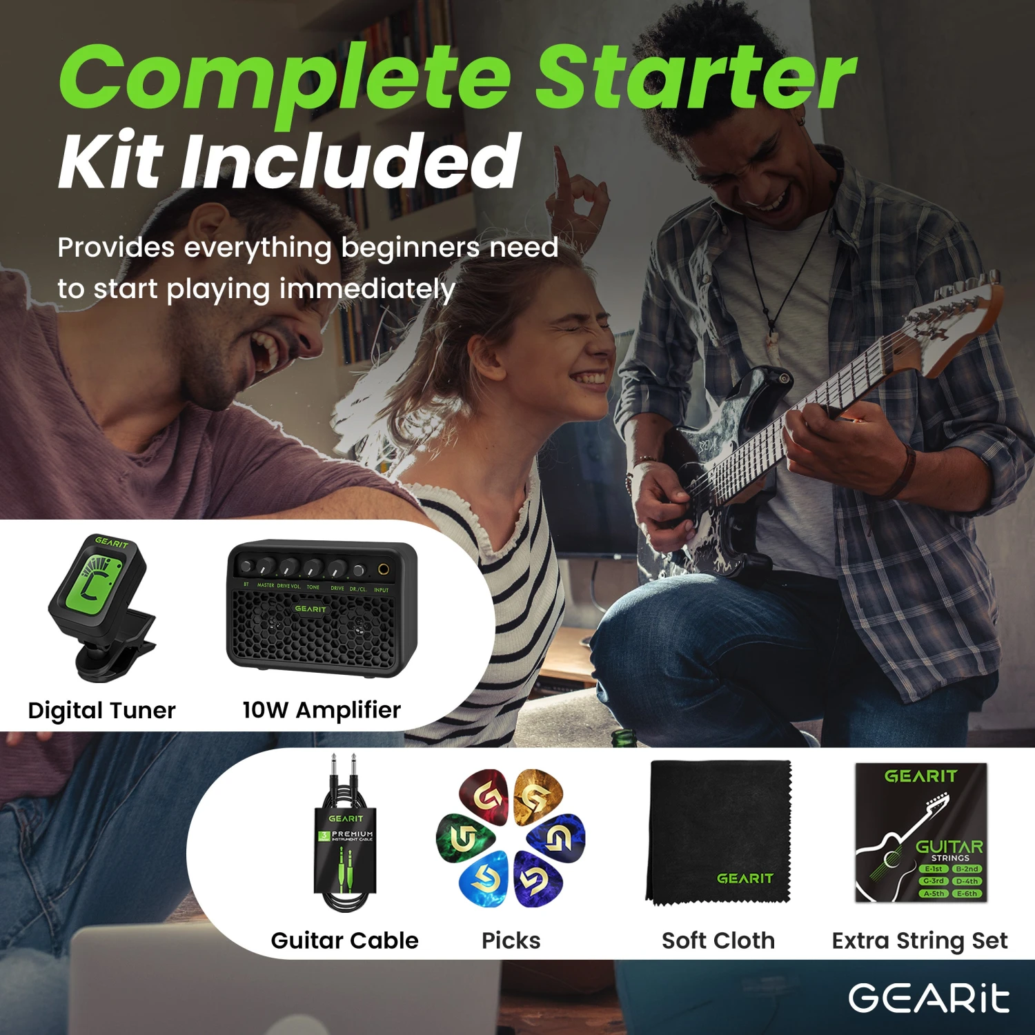 Valley Series 39” Electric Guitar Starter Kit(Gi 155 Valley Series 39 Electric Guitar Starter Kit With Amplifier) 15 Valley Series 39” Electric Guitar Starter Kit(Gi 155 Valley Series 39 Electric Guitar Starter Kit With Amplifier) - Image 15