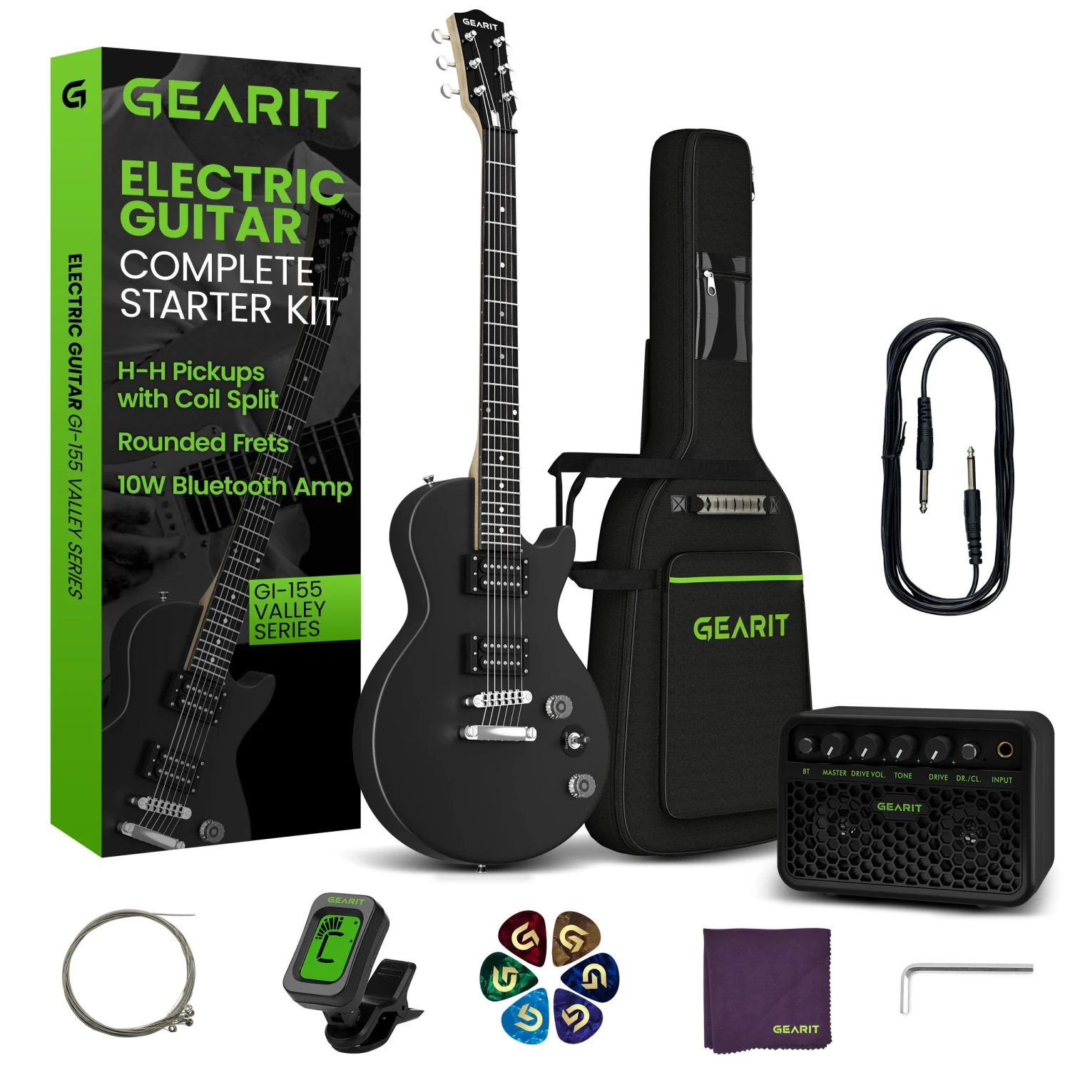 Valley Series 39” Electric Guitar Starter Kit(Gi 155 Valley Series 39 Electric Guitar Starter Kit With Amplifier) 8 Valley Series 39” Electric Guitar Starter Kit(Gi 155 Valley Series 39 Electric Guitar Starter Kit With Amplifier) - Image 8