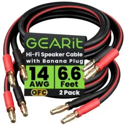 2-Pack 14 AWG Speaker Cable With Banana Plugs Banana Wire For Bi-Wire Bi-Amp HiFi Surround Sound, Black(Gearit 2 Pack 14 Awg Speaker Cable With Banana Plugs Banana Wire For Bi Wire Bi Amp Hifi Surround Sound Black) 28 2-Pack 14 AWG Speaker Cable With Banana Plugs Banana Wire For Bi-Wire Bi-Amp HiFi Surround Sound, Black(Gearit 2 Pack 14 Awg Speaker Cable With Banana Plugs Banana Wire For Bi Wire Bi Amp Hifi Surround Sound Black) -GEARit Store GI HD 14HF 2PK BK 2M c3424748 17a6 423d 8d97 d1f0e75b1b56