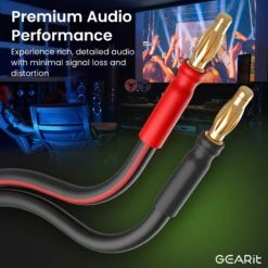 2-Pack 14 AWG Speaker Cable With Banana Plugs Banana Wire For Bi-Wire Bi-Amp HiFi Surround Sound, Black(Gearit 2 Pack 14 Awg Speaker Cable With Banana Plugs Banana Wire For Bi Wire Bi Amp Hifi Surround Sound Black) 37 2-Pack 14 AWG Speaker Cable With Banana Plugs Banana Wire For Bi-Wire Bi-Amp HiFi Surround Sound, Black(Gearit 2 Pack 14 Awg Speaker Cable With Banana Plugs Banana Wire For Bi Wire Bi Amp Hifi Surround Sound Black) -GEARit Store GI HD 14HF 2PK BK F 2 73eab17d 55ee 4214 8fdd cf9b85a5fa24