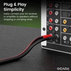 2-Pack 14 AWG Speaker Cable With Banana Plugs Banana Wire For Bi-Wire Bi-Amp HiFi Surround Sound, Black(Gearit 2 Pack 14 Awg Speaker Cable With Banana Plugs Banana Wire For Bi Wire Bi Amp Hifi Surround Sound Black) 27 2-Pack 14 AWG Speaker Cable With Banana Plugs Banana Wire For Bi-Wire Bi-Amp HiFi Surround Sound, Black(Gearit 2 Pack 14 Awg Speaker Cable With Banana Plugs Banana Wire For Bi Wire Bi Amp Hifi Surround Sound Black) -GEARit Store GI HD 14HF 2PK BK F 7