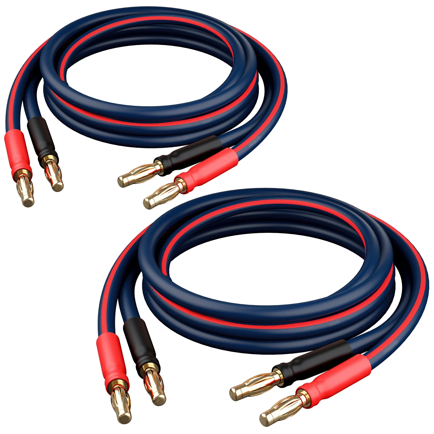 2-Pack 14 AWG Speaker Cable With Banana Plugs Banana Wire For Bi-Wire Bi-Amp HiFi Surround Sound, Navy(Gearit 2 Pack 14 Awg Speaker Cable With Banana Plugs Banana Wire For Bi Wire Bi Amp Hifi Surround Sound Navy) 1 2-Pack 14 AWG Speaker Cable With Banana Plugs Banana Wire For Bi-Wire Bi-Amp HiFi Surround Sound, Navy(Gearit 2 Pack 14 Awg Speaker Cable With Banana Plugs Banana Wire For Bi Wire Bi Amp Hifi Surround Sound Navy)