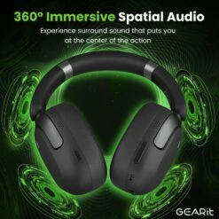 GEARit Over-Ear Bluetooth Headphones Hybrid ANC 45H Battery Multipoint Pairing(Gearit Over Ear Bluetooth Headphones Hybrid Anc 45h Battery Multipoint Pairing) -GEARit Store GI HDPH HY PRO BK 001 6