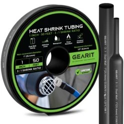 Dual-Wall Heat Shrink Tubing 3:1 Ratio Adhesive Lined, 50 Feet(Dual Wall Heat Shrink Tubing 3 1 Ratio Adhesive Lined 50 Feet) 23 Dual-Wall Heat Shrink Tubing 3:1 Ratio Adhesive Lined, 50 Feet(Dual Wall Heat Shrink Tubing 3 1 Ratio Adhesive Lined 50 Feet) -GEARit Store GI HS BK 50F 1
