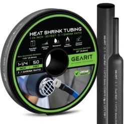 Dual-Wall Heat Shrink Tubing 3:1 Ratio Adhesive Lined, 50 Feet(Dual Wall Heat Shrink Tubing 3 1 Ratio Adhesive Lined 50 Feet) 24 Dual-Wall Heat Shrink Tubing 3:1 Ratio Adhesive Lined, 50 Feet(Dual Wall Heat Shrink Tubing 3 1 Ratio Adhesive Lined 50 Feet) -GEARit Store GI HS BK 50F 1P25