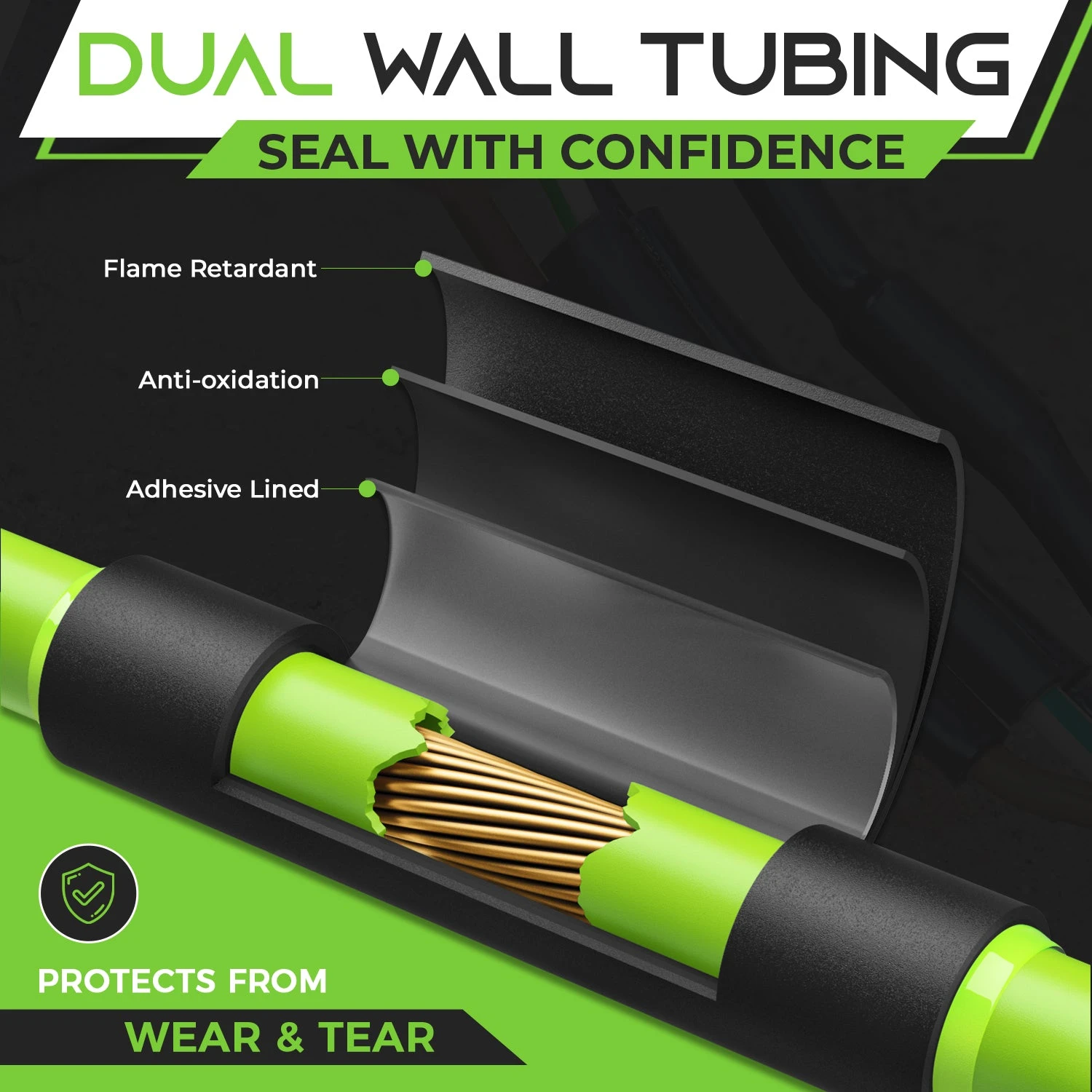 Dual-Wall Heat Shrink Tubing 3:1 Ratio Adhesive Lined, 50 Feet(Dual Wall Heat Shrink Tubing 3 1 Ratio Adhesive Lined 50 Feet) 3 Dual-Wall Heat Shrink Tubing 3:1 Ratio Adhesive Lined, 50 Feet(Dual Wall Heat Shrink Tubing 3 1 Ratio Adhesive Lined 50 Feet) - Image 3
